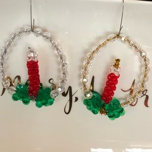 Handmade Beaded Wreath Christmas Ornaments - 2 - Christmas Decor - Holiday